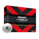 Bridgestone Precept Power Drive golf ball and packaging on a white background