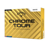 Callaway Chrome Tour golf ball box with gold and black design
