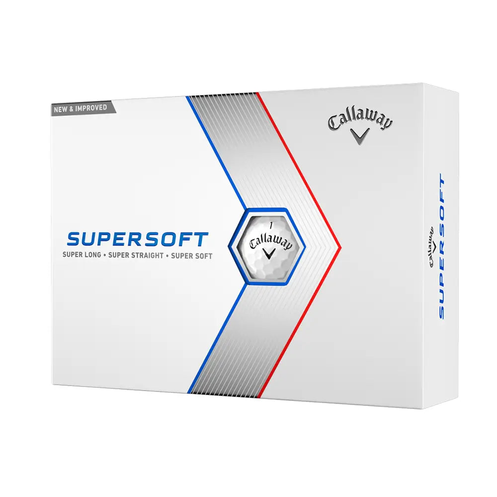 Callaway Supersoft golf ball box on a white background