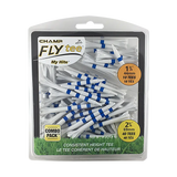 Packaged blue stripe champ flytee golf tees