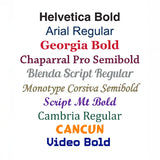 Custom font choices 