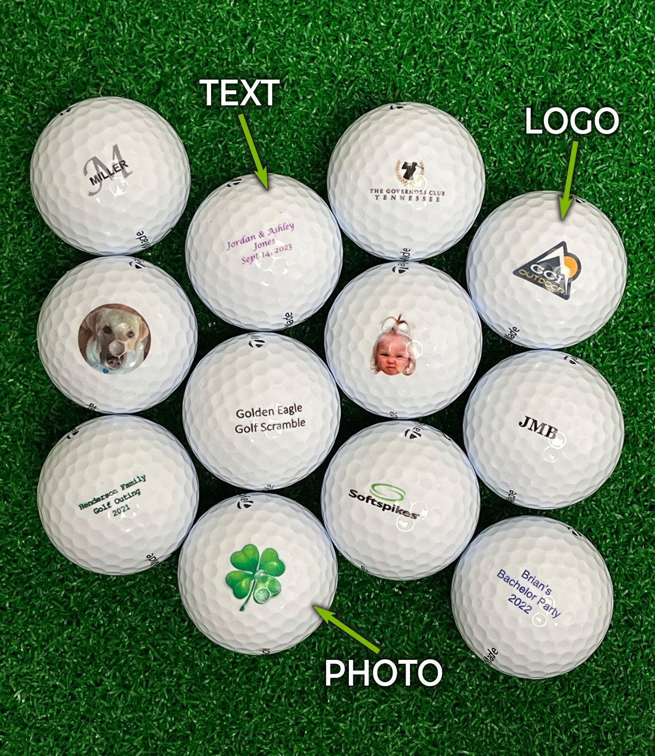 TaylorMade Distance+ Double Dozen - Custom Text Imprint