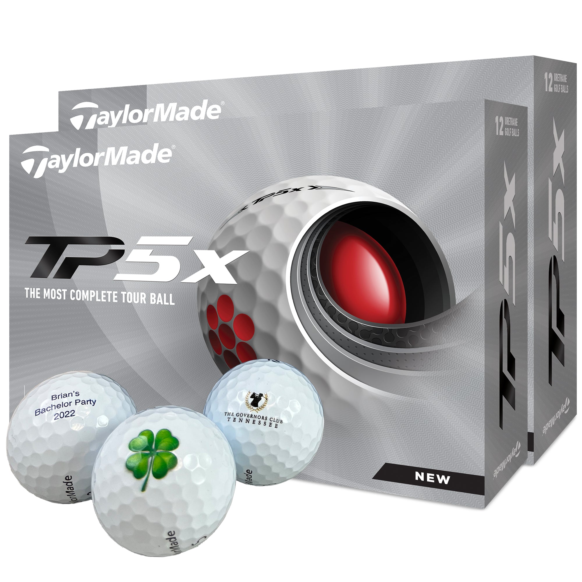 TaylorMade TP5 X Double Dozen - Custom Logo Imprint