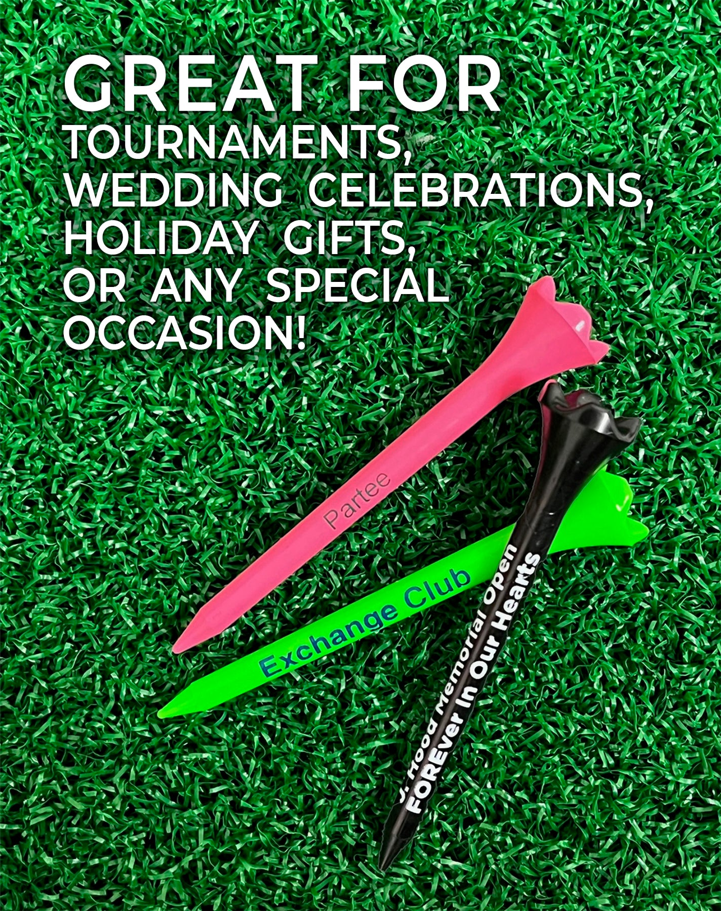 Personalized Combo Packs - 10 2 3/4" Pride Performance® Golf Tees