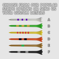 3 ¼" Custom Striped Pride Performance® Golf Tees