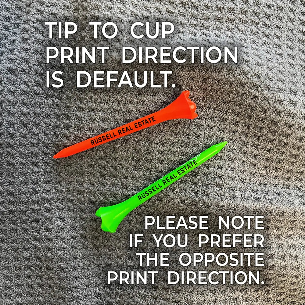 Tip to cup print direction is default. Please not if you prefer the opposite print direction. 