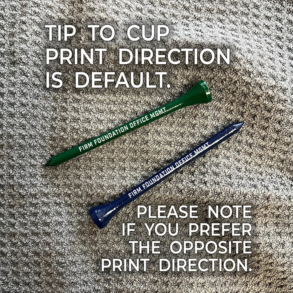 Tip to cup print direction is default. 
