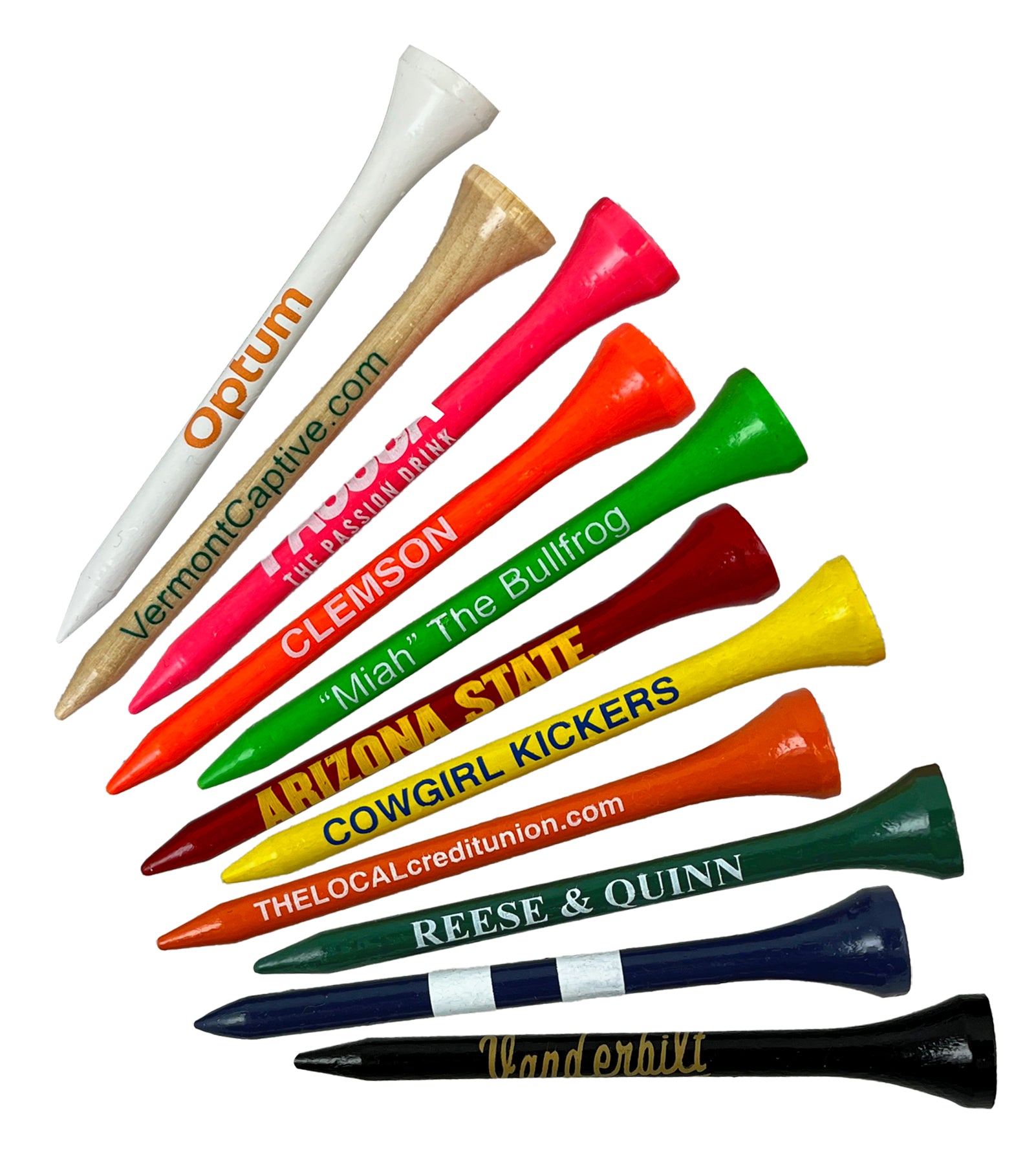 3 1/4" Personalized Wood Golf Tees