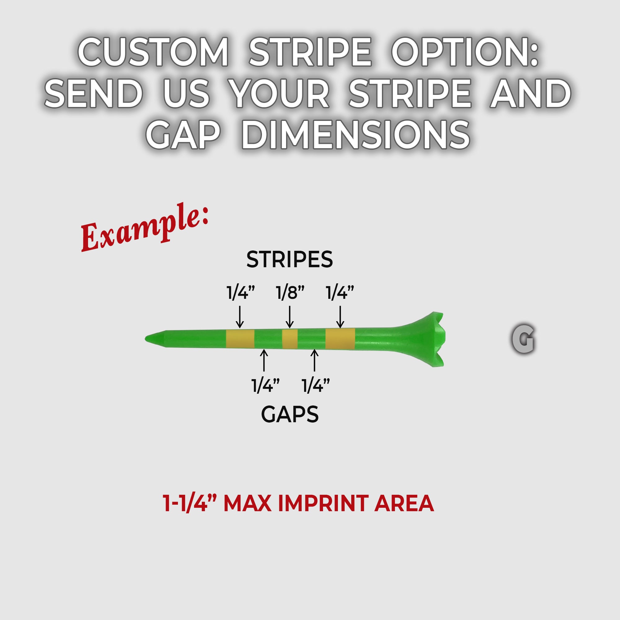 2 3/4" Custom Striped Pride Performance® Golf Tees