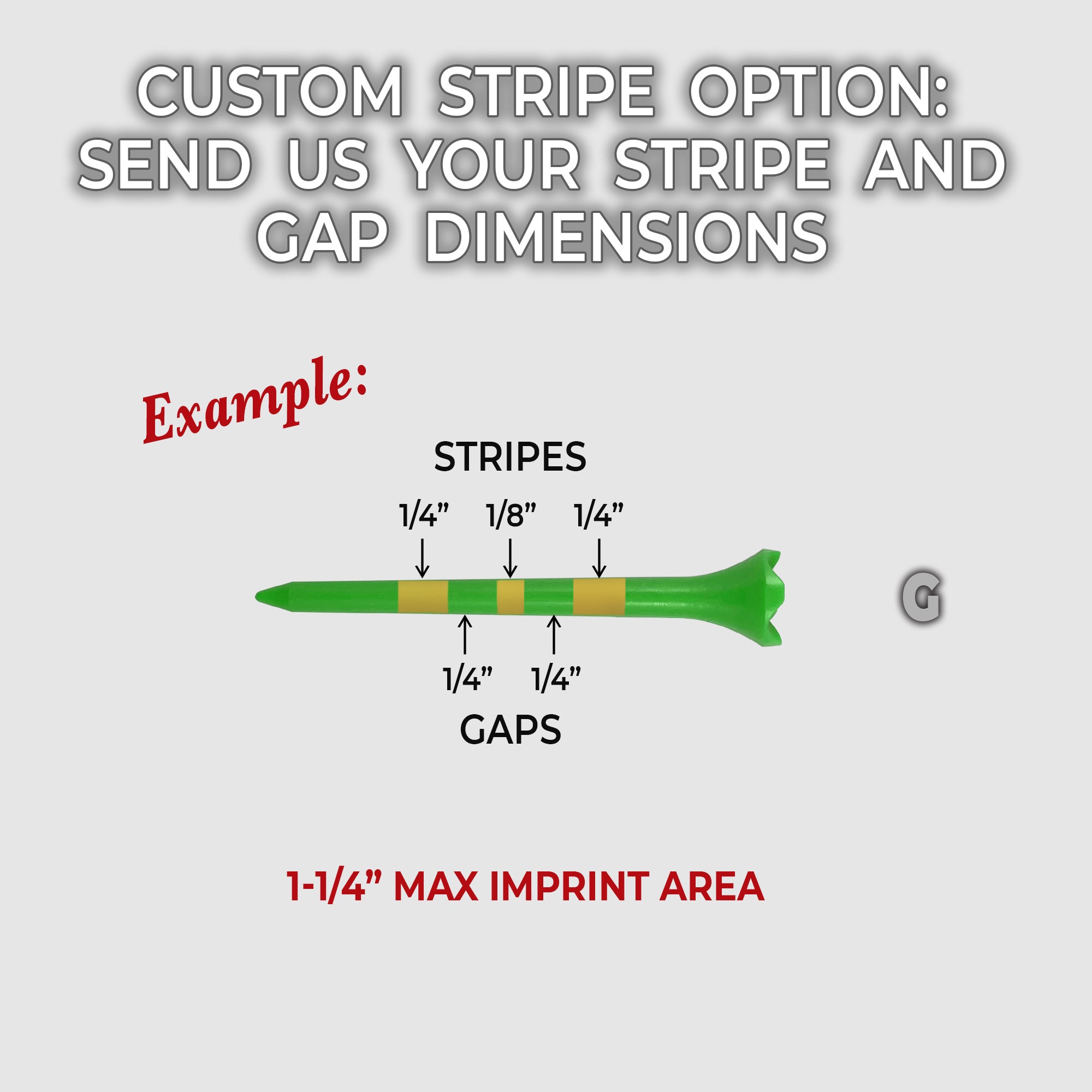 2 3/4" Custom Striped Pride Performance® Golf Tees