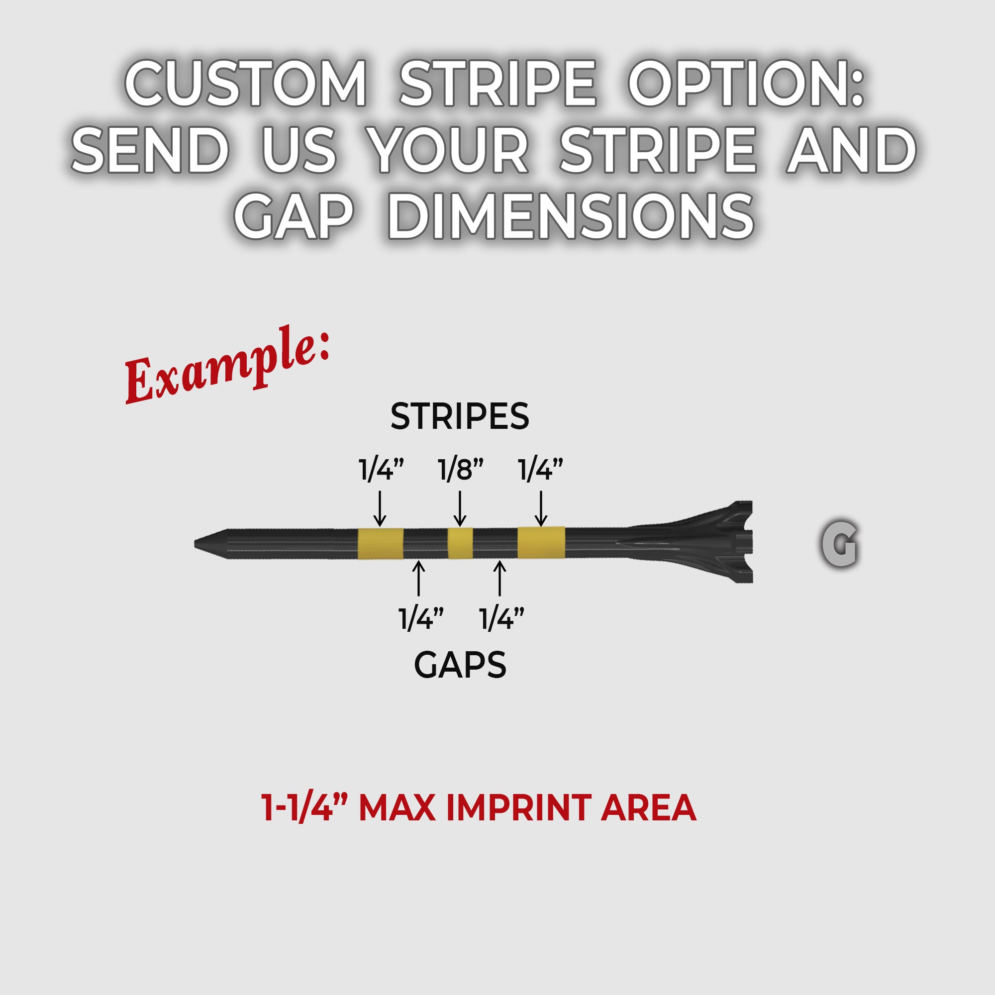 3 1/4" Zarma® FLYtee® Custom Striped Golf Tees