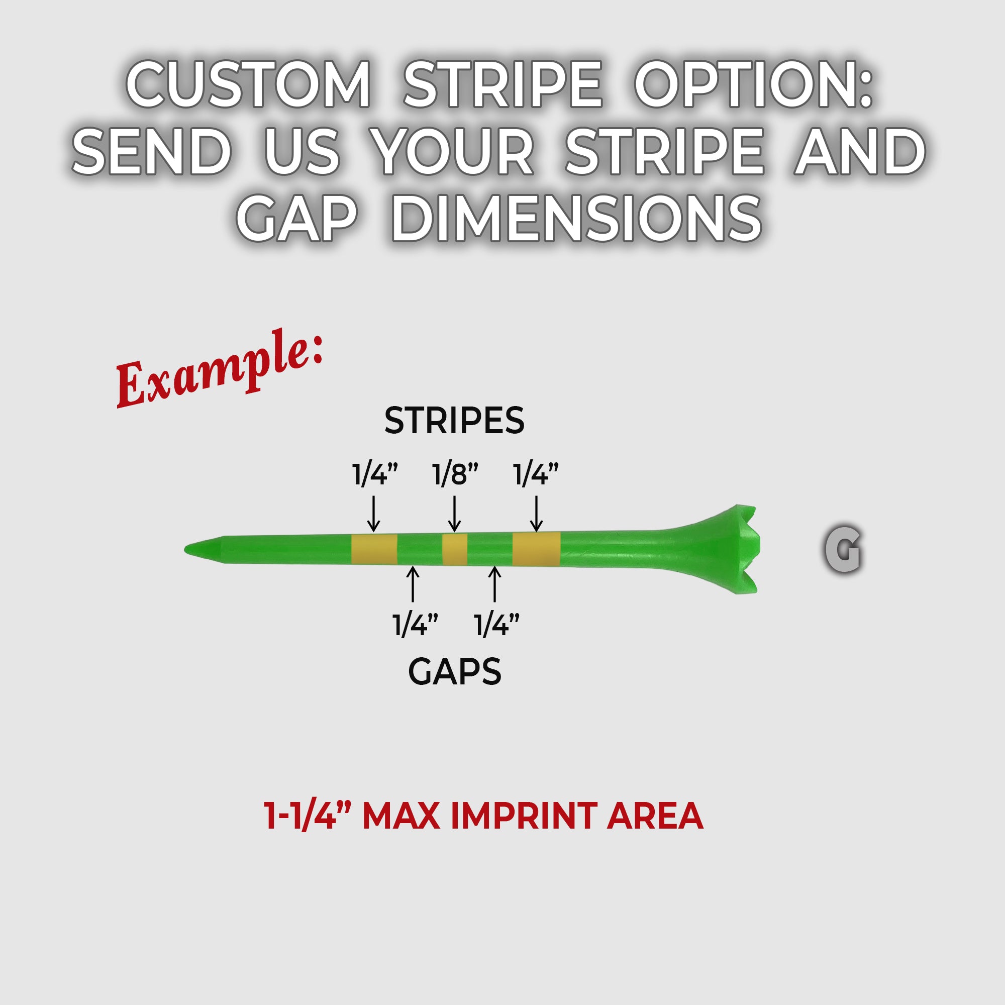 3 1/4" Custom Striped Pride Performance® Golf Tees