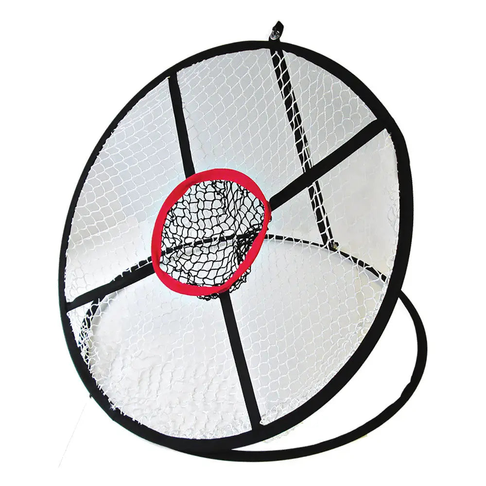 Golf training aid chipping net on a white background