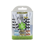 Pack of Champ Fly tees with packaging on a white background