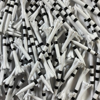 3-1/4" Zarma® FLYtee® MyHite™ Black and White Stripe Tees