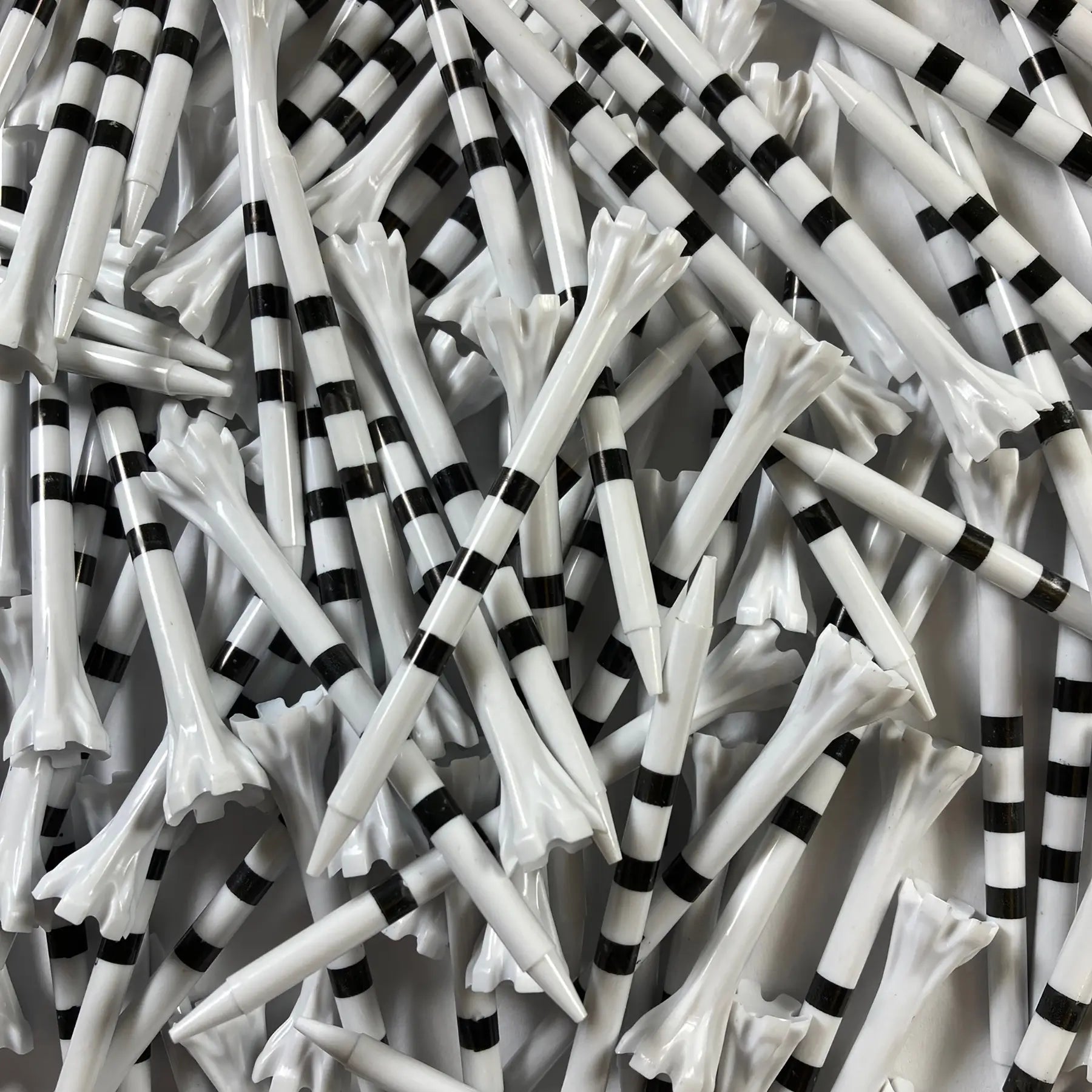 3-1/4" Zarma® FLYtee® MyHite™ Black and White Stripe Tees