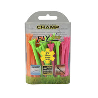 Packaged golf tees with 'Champ' branding on a white background
