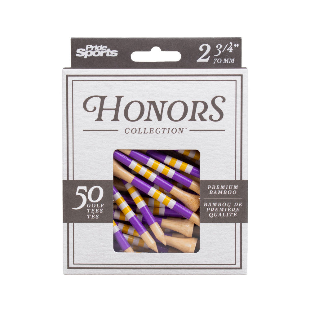 2 ¾" Honors Bamboo Tee - Purple/Yellow