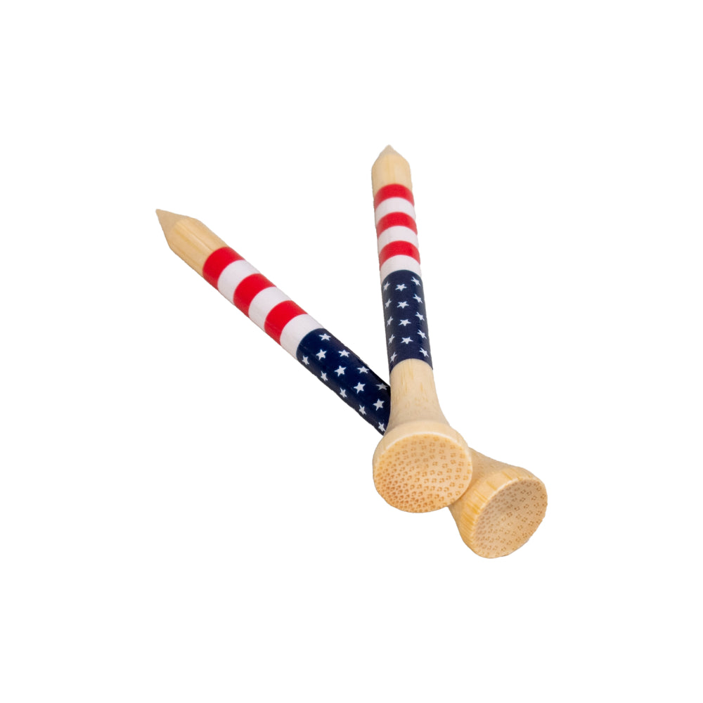 2 ¾" Honors Bamboo Tee - USA Flag