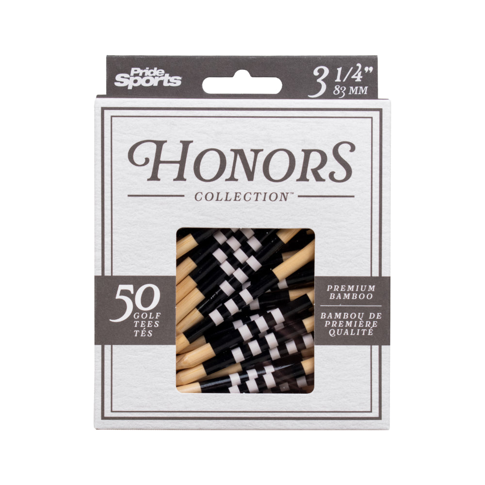 3 ¼" Honors Bamboo Tee - Black/White