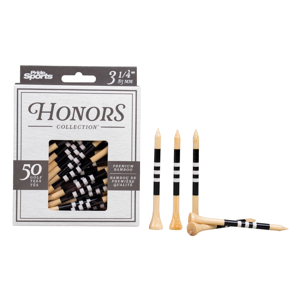 3 ¼" Honors Bamboo Tee - Black/White