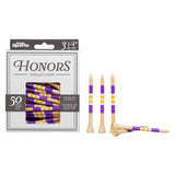 3 ¼" Honors Bamboo Tee - Purple/Yellow