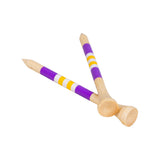 3 ¼" Honors Bamboo Tee - Purple/Yellow