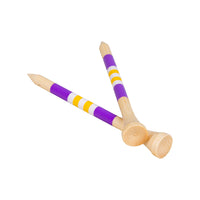 3 ¼" Honors Bamboo Tee - Purple/Yellow