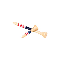 Honors Bamboo Combo Pack - 40 3 ¼" Tees, 10 1 ½" Tees, and 3 Ball Markers - USA Flag