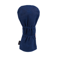 Back view of the Honors Collection navy canvas driver headcover with elasticized neck.