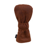 Back view of the Honors Collection brown canvas driver headcover with elasticized neck.