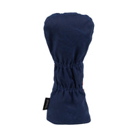 Back view of the Honors Collection navy canvas fairway headcover with elasticized neck.