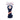 Honors Collection navy canvas fairway headcover with a brown and white diagonal stripe and X patch displayed in its packaging.