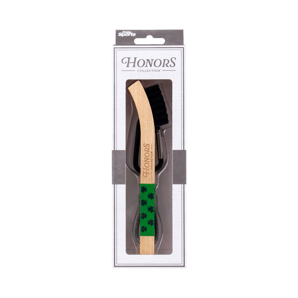 Honors Wooden Club Brush - Shamrock