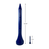 Dimensions of the blue Personalized Jumbo Wooden Golf Tee Trophy.