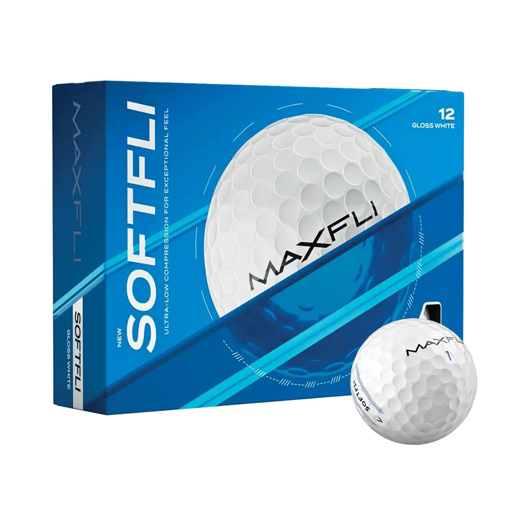 Maxfli golf ball packaging with a single golf ball on a white background