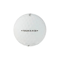 White Maxfli golf ball with 'TOUR X CG' text on a white background