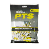 Bag of golf tees with visible branding on a white background