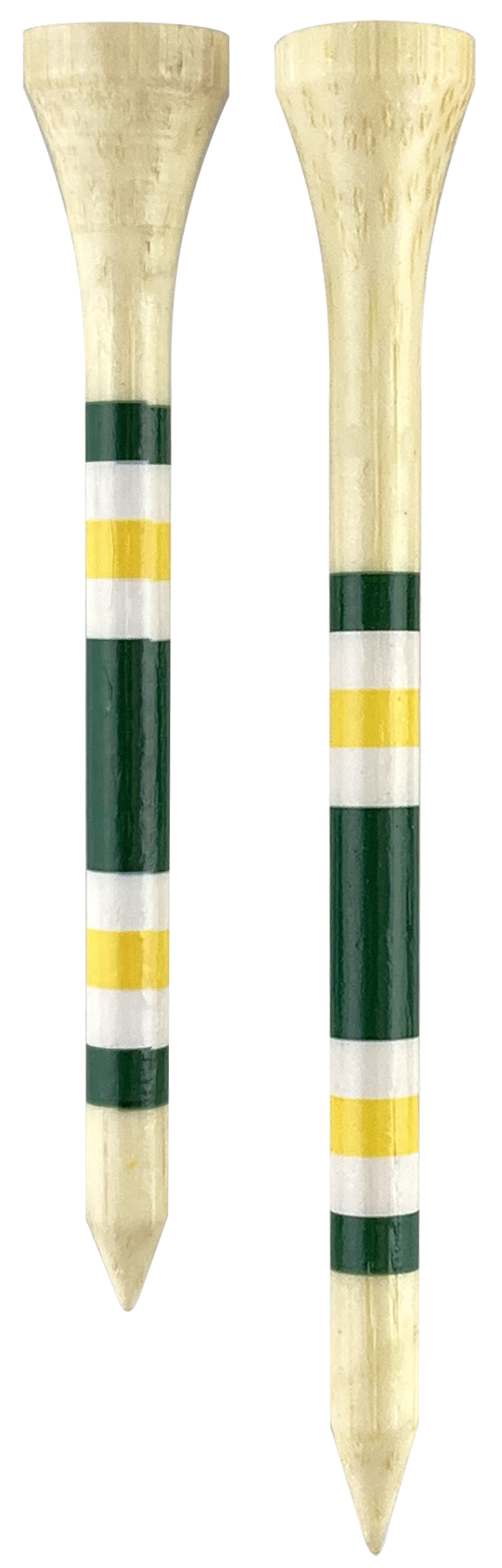 Nova Bamboo Golf Tees™ - White / Yellow / Green