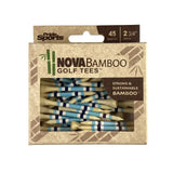 2-3/4" Nova Bamboo Golf Tees™ - Blue / White / Navy packaging. 