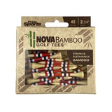 2-3/4" package of the Nova Bamboo Golf Tees™ - Red / White / Blue