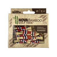 2-3/4" package of the Nova Bamboo Golf Tees™ - Red / White / Blue