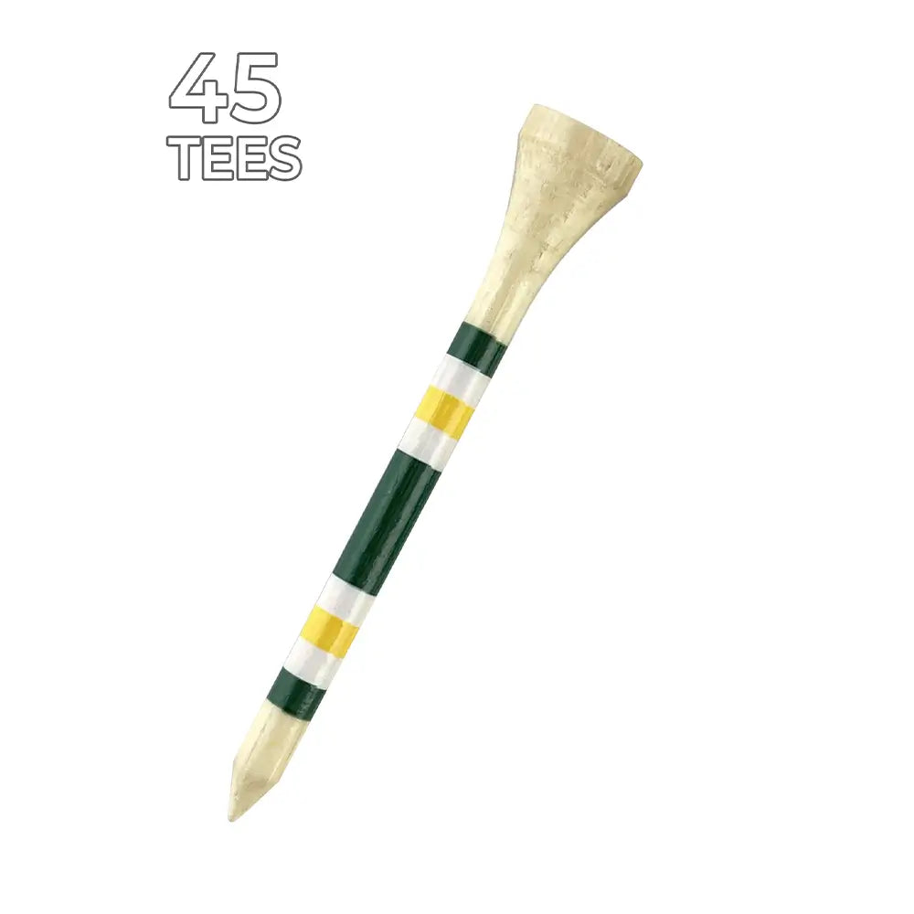 Up close of the Nova Bamboo Golf Tees™ that says 45 tees. 