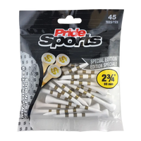 Pride Sports golf tees dollar sign packaging.