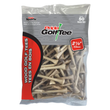50 count pack of the natural 2 ⅛” Pride Golf Tee®. 