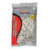 A 100 count package of the white 2 ¾" Pride Golf Tee® Packs.