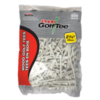 A 500 count package of the white 2 ¾" Pride Golf Tee® Packs.