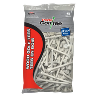 75 count pack of the white 3 ¼" Pride Golf Tee® Packs. 