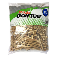 400 count bag of the natural 3 ¼" Pride Golf Tee® Packs. 
