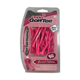 Pink Breast Cancer Pride Golftee golf tees with packaging.